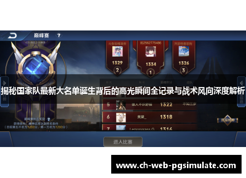 揭秘国家队最新大名单诞生背后的高光瞬间全记录与战术风向深度解析 揭秘国家队最新大名单诞生背后的高光瞬间全记录与战术风向深度解析